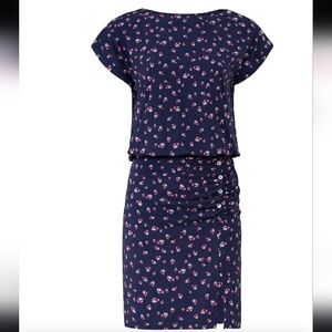 Nicole Miller Ditzy Stems Blouson Dress Size Medium